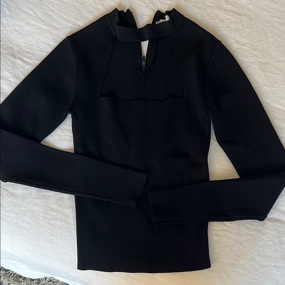 Zara Black Cutout Top - Picture 1 of 5